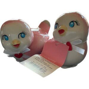 2022 Target Spritz Pink and Silver Ceramic Love Birds #2